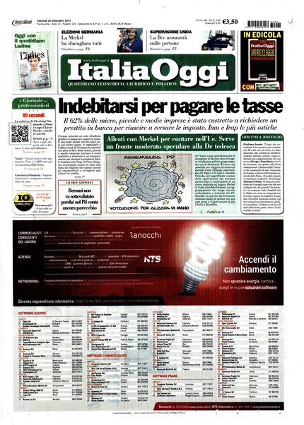 Italia oggi : quotidiano di economia finanza e politica